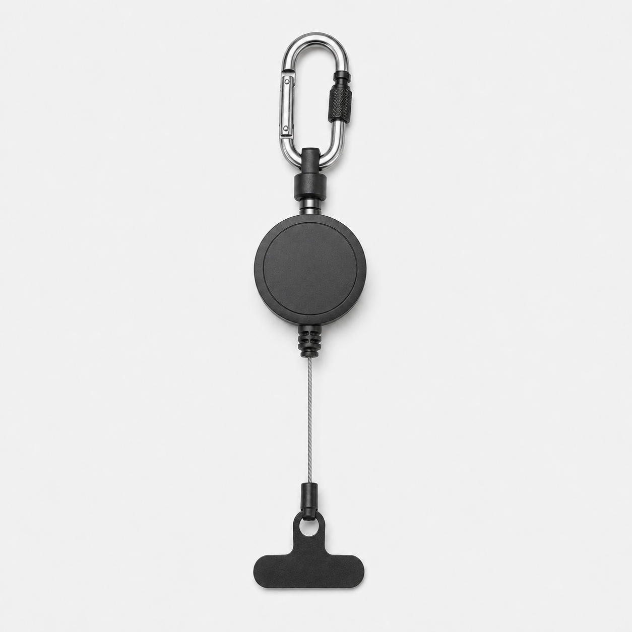 Rear studio view of the retractable anti-theft phone tether